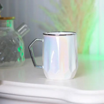 Чашка порцелянова Glaze 450мл у дзеркальній глазурі чашки для кави Жовтий HPCYM0885Y