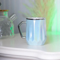 Чашка порцелянова Glaze 450мл у дзеркальній глазурі чашки для кави Блакитний HPCYM0885BL