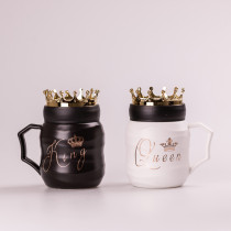 Набір керамічних чашок Queen & King 450 з кришкою 2 штуки чашка з кришкою