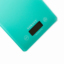Ваги для кухні Sokany до 5 кг електронні на батарейках Lugi Бірюзовий SK-19027M