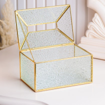 Серветниця золота Кристали скло і метал 19×8×12 см