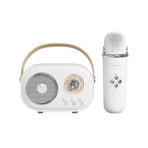 Колонка портативна з мікрофоном C-20 BT/TF/USB/FM 5 Вт Білий C20W