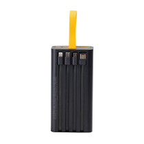 Повербанк SmartX Fast Charge Power Bank 20000mAh зовнішній акумулятор 4 вбудованих кабелі X-101