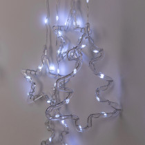 Гірлянда штора світлодіодна GarlandoPro зірка та ялинка 120LED 3х0,9 м 8 режимів Білий 1733071W