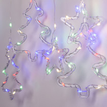 Гірлянда штора світлодіодна GarlandoPro зірка та ялинка 120LED 3х0,9 м 8 режимів 1733069ML