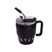 Термочашка Coffee & Tea з трубочкою чорна HP-14-23B