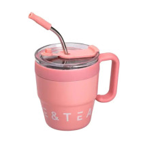 Термочашка Coffee & Tea з трубочкою рожева HP-14-23P