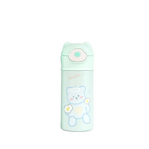 Термос дитячий Beizhiming Vacuum Cup 300ml термос із поїлкою термос із трубочкою для дітей М'ятний HP146M
