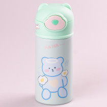 Термос дитячий Beizhiming Vacuum Cup 300ml термос із поїлкою термос із трубочкою для дітей М'ятний HP146M