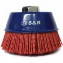 Щетка чашечная прямая S&R, абразивная проволока 100